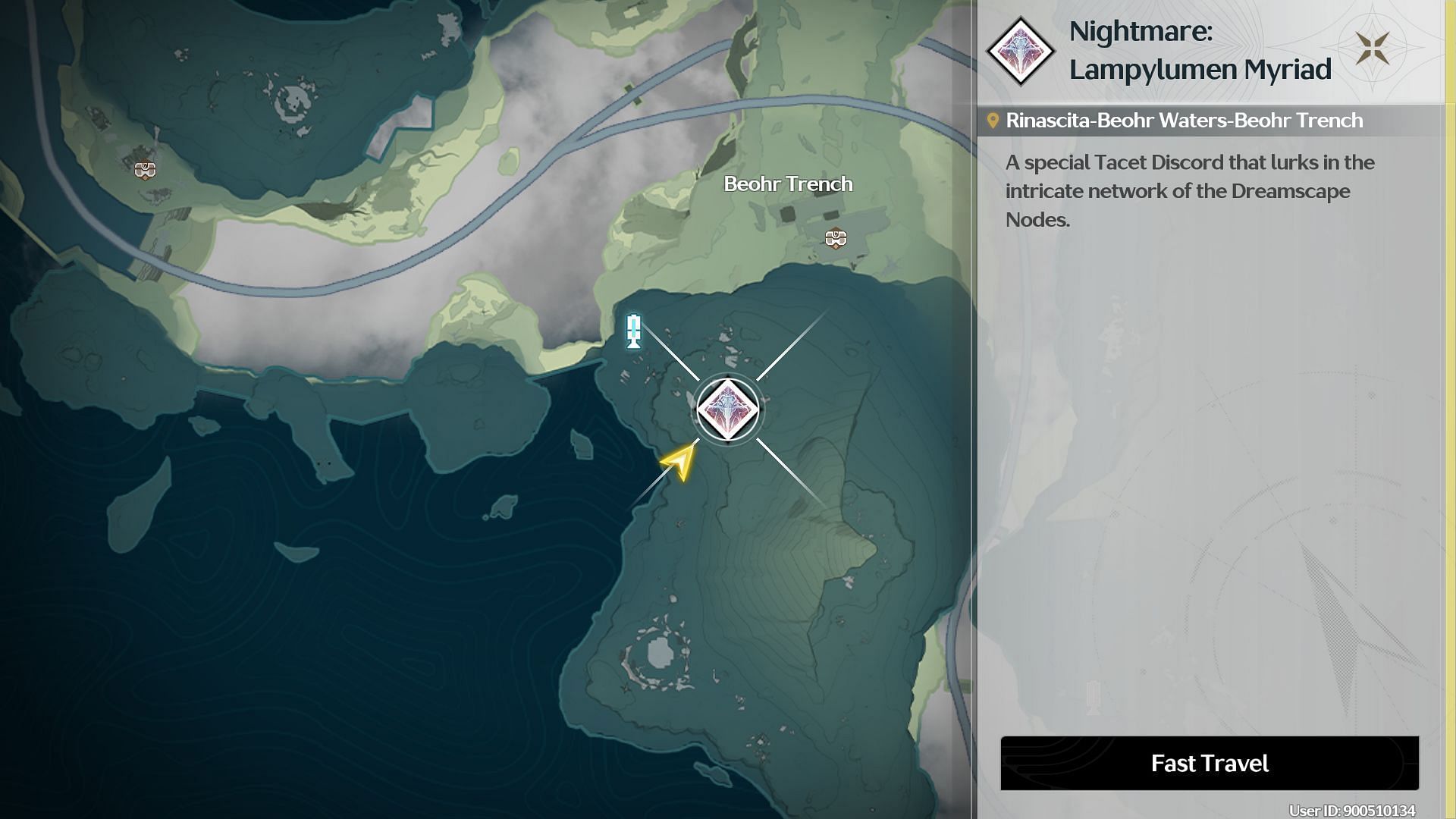 Lampylumen Myriad Nightmare Echo location in Wuthering Waves (Image via Kuro Games)